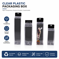 Boîtes d'emballage personnalisées en plastique PET transparent, fabriquées à partir de matériaux recyclés, avec trou de suspension gaufré et épaisseur personnalisée pour leurres de pêche