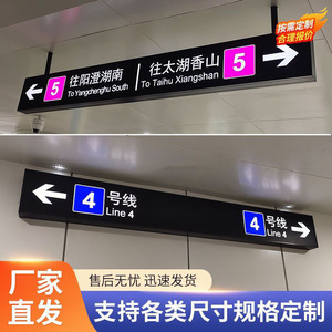 Panneau directionnel sur mesure en aluminium avec base en acrylique, bande LED étanche pour centre commercial, métro, parking - Product Image 2