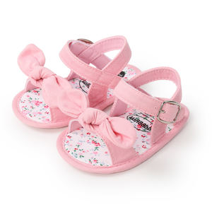 2023 nuevos zapatos de princesa para bebé recién nacido con lazo, suela de algodón, <span class=keywords><strong>sandalias</strong></span> transpirables ligeras para niña - Product Image 4