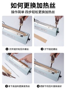 <span class=keywords><strong>Precio</strong></span> al por mayor de fábrica, piezas de repuesto para sellador de bolsas, máquina de sellado al vacío, cuchilla calentadora, cable calefactor eléctrico - Product Image 2
