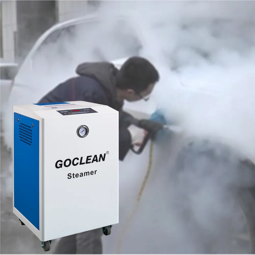 GOCLEAN BacteriaKilling DryWaterless 증기 세척 차 청소 차 careshop를 위한 전기 이동할 수 있는 증기 차 세탁기 기계 장비