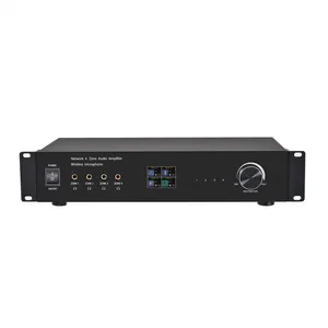 Professioneller 4-Zonen-Leistungsverstärker WLAN BT Airplay 16-Kanäle Stereo-Audio-Verstärker für Mehrraum-Hintergrundmusik