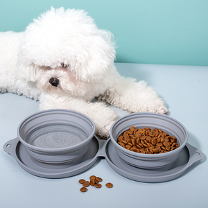 Tigela de Água para Cães Dobrável Personalizada e Ecológica, de Silicone Arredondado, Capacidade de 600ML para Uso Interno e Externo - Product Image 1