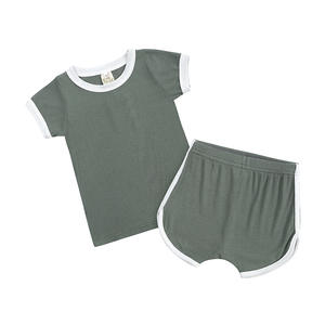 Vêtements pour bébé fille 2022, ensemble de vêtements pour fillettes, ensemble d'été avec débardeur et short en tricot, logo personnalisé, ensemble de shorts pour enfants, filles - Product Image 4