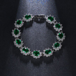 Hibride Vintage Bloem Heldere Kubieke Zirkoon Vrouwen Bruiloft Armbanden Mode Sieraden Vrouwelijke Geschenken B-99 - Product Image 2