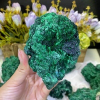 Vente en gros de spécimens minéraux bruts de malachite œil de chat en grappe, pierre de cristal naturelle et malachite velours