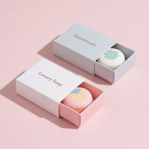 <strong>Custom</strong> Biodegradable Luxury Gift Cardboard Drawer <strong>Soap</strong> Paper Box Handmade Craft <strong>with</strong> Embossed <strong>Logo</strong> Packaging Sponge Liner Type - Product Image 1