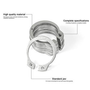ステンレス鋼304 Cクリップ外部サークリップスナップ保持リングキット5-19mmスプリットスタイルシャフトサークリッププレーン盛り合わせサイズ - Product Image 3