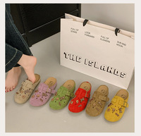 Femmes printemps/hiver/automne décontracté polyvalent pour les trous de couleur bonbon embouts à la mode laine supérieure velours doublure caoutchouc