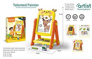กระดานวาดภาพแม่เหล็กสองด้านสำหรับเด็กไดโนเสาร์และกวางเอลก์มี2รูปแบบกระดานพลาสติกสร้างสรรค์เพื่อการศึกษาสำหรับเด็ก - Product Image 3