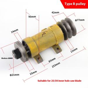 Ağaç işleme makineleri aksesuarları testere mili itme masa testere disk testere mili genişletilmiş 6206 sürücü rulman blok kasnak - Product Image 5