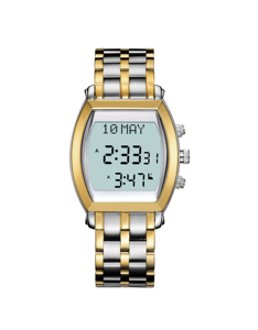 Azan Orologio Da Polso con Cinghia Lunga, direzione e di preghiera qibla compass promemoria, islamico digitale intelligente orologio - Product Image 1