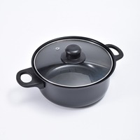 Ensemble d'ustensiles de cuisine antiadhésifs avec poignées en acier inoxydable Casserole en verre à fond d'induction pour usage domestique dans la cuisine pour les aliments commerciaux