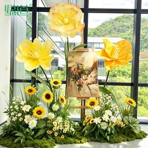 Décoration Florale Artificielle Greenway : Bouquet de Fleurs en Soie pour Jardin Monet, Aménagement de Scène de Vitrine, Ornement Paysager - Product Image 1