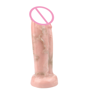 FAAK Dildo kepala ganda realistis dengan pengisap kuat untuk wanita masturbasi kulit <span class=keywords><strong>Penis</strong></span> buatan - Product Image 4