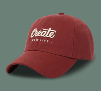 Casquettes de baseball non structurées personnalisées en coton lavé, brodées en 3D, avec logo brodé à pois, lettres et fruits, style 'Dad Hat' tendance, Gorras