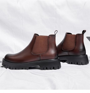 <span class=keywords><strong>Boots</strong></span> <span class=keywords><strong>Chelsea</strong></span> en Cuir Véritable de Vachette Confortables à <span class=keywords><strong>Semelle</strong></span> Épaisse Classiques et Durables pour Mariage Formel Homme - Product Image 6