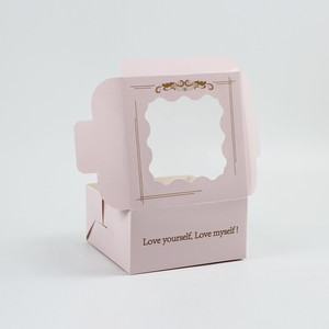 Boîte à Cupcakes et Boîte d'Emballage Transparent Luxe Satin Contient 6 Trous Rose Alimentaire Cajas Para Cupcakes Boîte à Gâteau avec Fenêtre Whi - Product Image 4