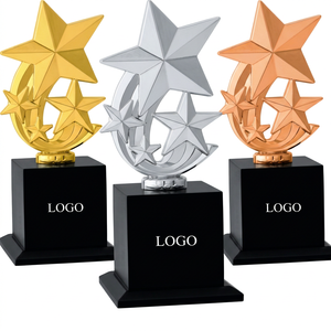 Trofeo de estrella personalizado para eventos de reconocimiento a empleados, trofeo de metal dorado para premios de liderazgo, reconocimiento a empleados. - Product Image 1