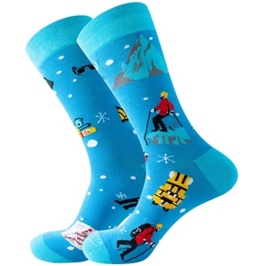Chaussettes en coton décontractées et amusantes pour hommes, avec logo personnalisé, respirantes, écologiques, confortables, pour l'automne et l'hiver, de haute qualité - Product Image 5