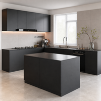 Îlot de cuisine et salle à manger intégrés de luxe moderne, mobilier sur mesure pour toute la maison, idéal pour la rénovation résidentielle et les projets immobiliers