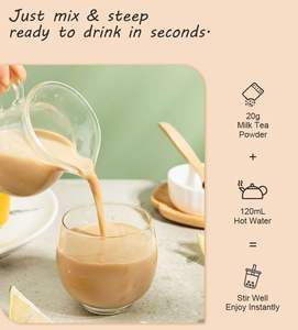 Charm Food - Polvo Instantáneo para Té de Burbujas con Sabor a Leche Tostada, en Bolsa Personalizable de 1 kg, para Mercados y Tiendas de Té con Leche - Product Image 2