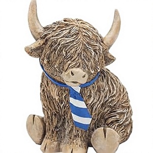 Figura de Vaca Highland Pintada a Mano, Estatua de Animal de Resina, Escultura de Toro Escocés, Decoración para el Hogar, para Sala de Estar - Product Image 4