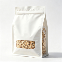 Emballage personnalisé en sachet stand-up biodégradable avec fenêtre, sachet stand-up avec fermeture éclair, emballage en sachet stand-up de qualité alimentaire