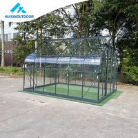 Vente en gros de kits de serre en polycarbonate aluminium cadre métallique galvanisé super solide pour la plantation de jardins domestiques