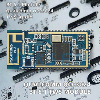 Receiver Audio TWS Stereo 24-bit AAC Qualcomm QCC3024 BT 5.1 SBC FSC-BT1026C SoC Terintegrasi Berkualitas Tinggi dengan Aptx untuk Modul Speaker