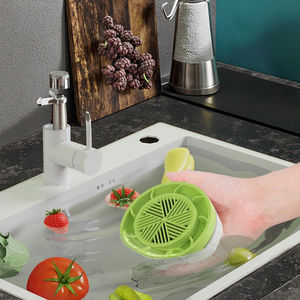 Lavavajillas de frutas 2 en 1 con filtro 2025 Filtro de cocina multifuncional Cesta de drenaje de plástico Filtro de lavado de verduras - Product Image 3