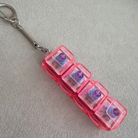 Cross-border Stress-relief Plastic PC 3-key/4-key Mechanical Keyboard Keycap Tester Decompression Squeeze Toy Squishy Keychain