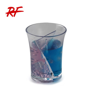 clear 2 oz plastic twist shot glass cup