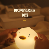 Lampe Bébé en Silicone Lapin et Canard Mignons, Vente en Gros, Contrôle Tactile, Capteur Tactile, Lumière LED, Rechargeable USB, Veilleuse en Silicone, Vente en Gros