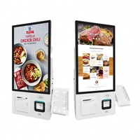 Sistema de Punto de Venta de Autoservicio para Restaurante KFC, Kiosco de Pedidos y Pagos con Impresora Térmica y Escáner de Códigos QR