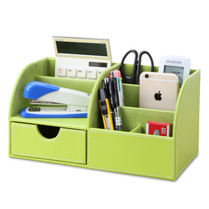 Tempat alat tulis telepon seluler pensil kartu bisnis multifungsi pengatur meja penyimpanan persegi panjang Modern - Product Image 6