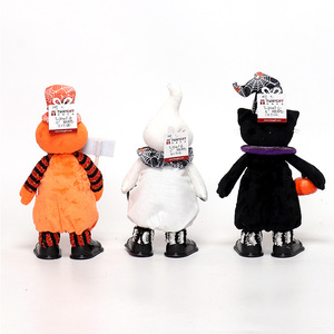 Décoration Citrouille Flexible Mignonne et Effrayante 2 Pièces Corps Torsadable en Peluche pour Enfants Cadeau d'Halloween - Product Image 4
