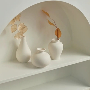 Florero de cerámica blanco moderno, mini <span class=keywords><strong>floreros</strong></span> para decoración del hogar - Product Image 6