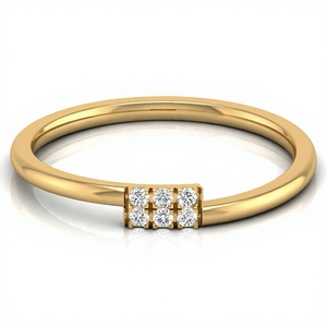 Gold Diamond Cluster <b>Ring</b> Lab Grown Diamond Band Round Brilliant Wedding Jewelry for Women - Product Image 4