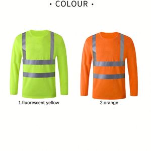 Chemises de travail haute visibilité pour hommes, manches longues, vêtements de sécurité réfléchissants, logo personnalisé - Product Image 2
