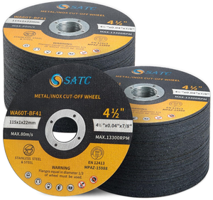 En Stock: Discos de Corte de 115 mm, 500 Unidades, Ultrafinos de 1 mm para Metal, Acero, Hierro y Aluminio, Producción Rápida para Amoladora Angular SATC - Product Image 1
