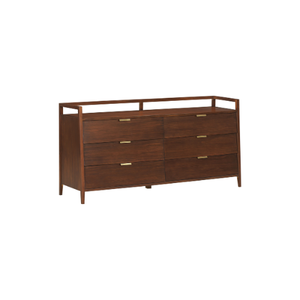 Commode moderne de style mid-century à 6 tiroirs, armoire de rangement en bois pour chambre à coucher, salon, salle à manger, meubles de maison - Product Image 1