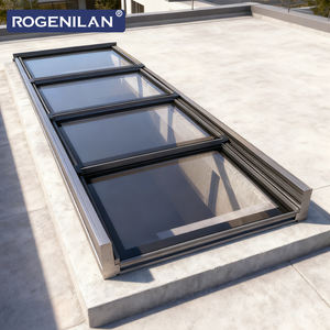 ROGENILAN Fenêtre <span class=keywords><strong>de</strong></span> <span class=keywords><strong>toit</strong></span> en verre électrique en aluminium étanche à double <span class=keywords><strong>vitrage</strong></span>, fenêtres <span class=keywords><strong>de</strong></span> pignon rétractables pour l'extérieur - Product Image 5