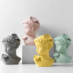 Nordic Stijl Fabriek Direct Keramische Ambachten Karakter Hoofd Sculptuur Decoratie