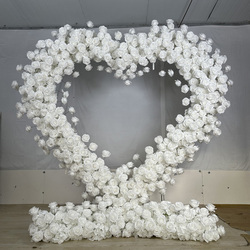 2025 l'alta qualità rosa bianco a forma di <span class=keywords><strong>cuore</strong></span> sfondo ad arco per feste di laurea-festa della mamma di Pasqua palloncino per la famiglia - Product Image 3