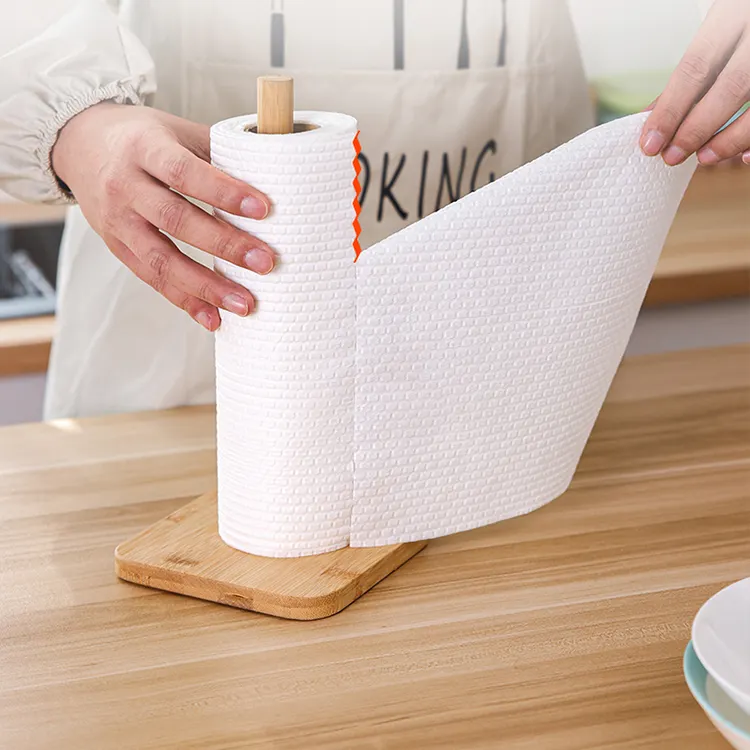 Aangepaste Eco-Vriendelijke Embossing Herbruikbare Keuken Bamboe Papieren Handdoeken Keukenpapier