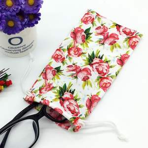 Commercio all'ingrosso a buon mercato personalizzato stampa morbida in microfibra con coulisse per la borsa degli occhiali da sole logo personalizzato - Product Image 2