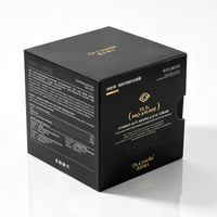 Boîte cadeau pliable hexagonale personnalisée avec impression de fleurs, emballage de luxe en carton noir pour pots cosmétiques avec logo
