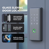 Cerradura Inteligente para Puerta de Vidrio Tuya con Control Remoto, Tarjeta de Memoria, Wi-Fi, Huella Dactilar y Control de Acceso con Tarjeta, Cerradura de Doble Cara