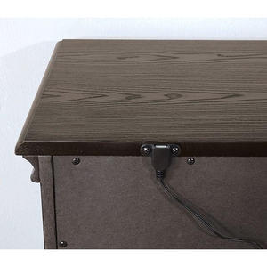 DB Modern Satin Knickel Knobs and Pulls Mesita de noche de panel de madera maciza en color gris para dormitorio u hogar para uso en apartamentos - Product Image 5